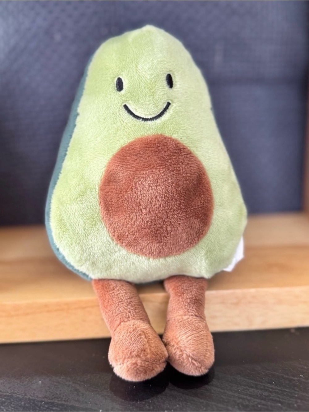 Plush Avocado Buddy Soft Toy - Green and Brown Stuffed Toy